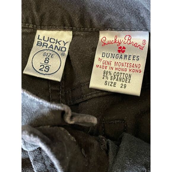 Lucky Brand Dungarees Charcoal Velvet Custom Jeans size 29 - Picture 3 of 6